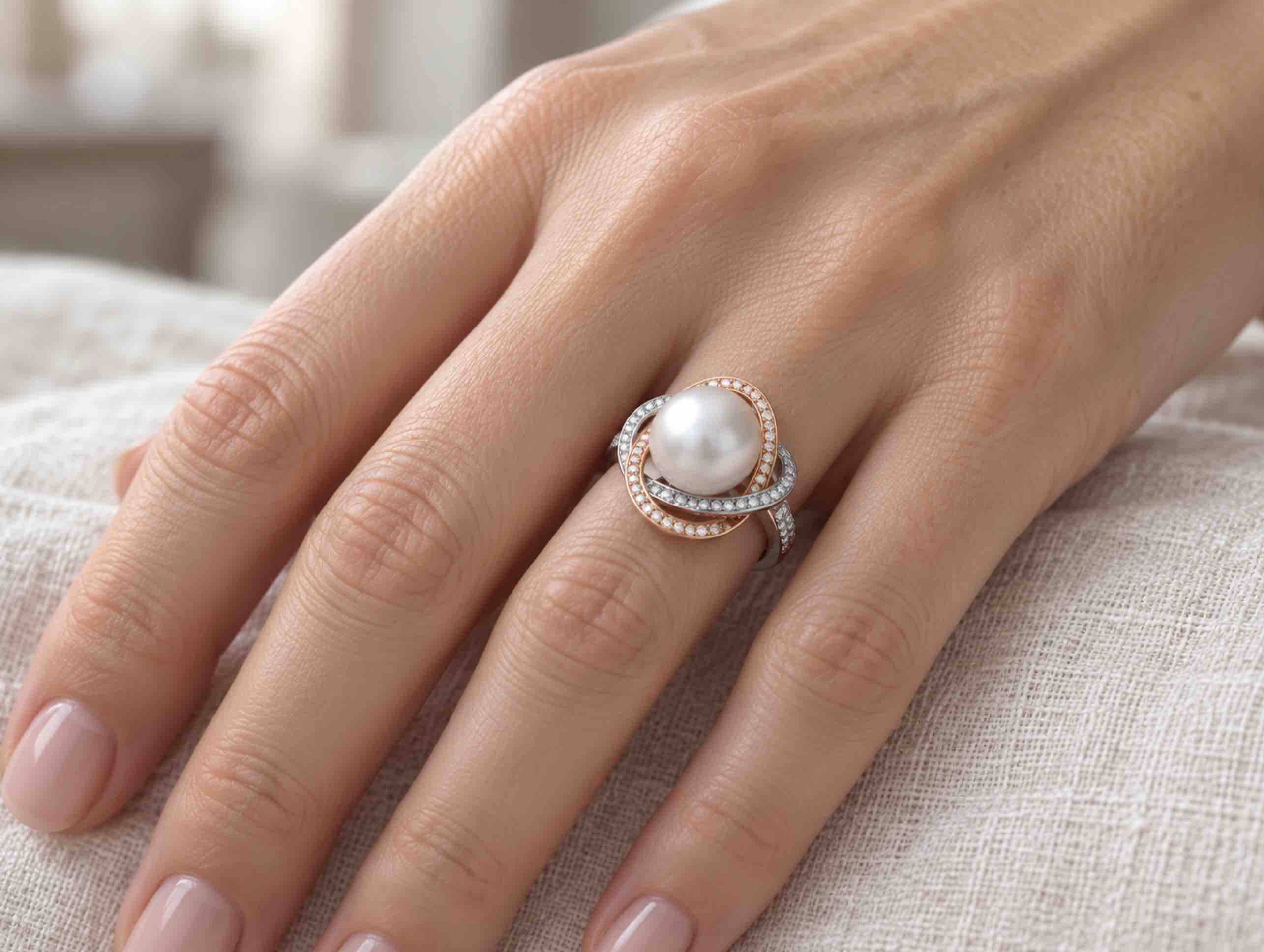 Ombeline South Sea Pearl and Diamond Ring